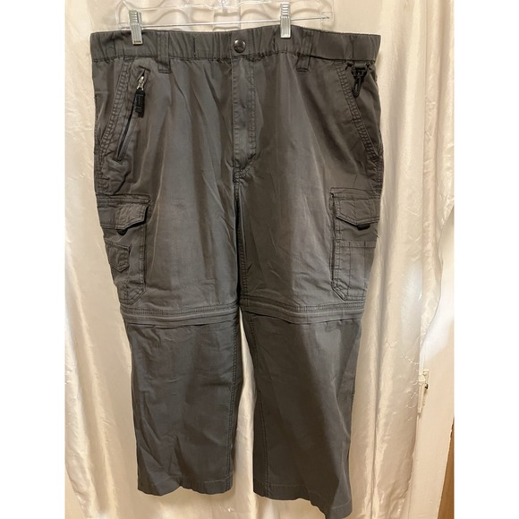 BC Clothing XLx30 Grey Convertible Outdoor Hiking Camping Fishing Stretch Pants - Picture 1 of 6